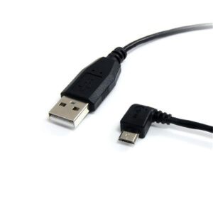StarTech UUSBHAUB3LA 3 ft / 91cm Micro USB Cable - A to Left Angle Micro B - USB Type A - 90 Degree Micro-USB Type B (M) - Black - NZ DEPOT