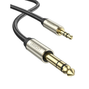 UGREEN 3.5mm TRS to 6.35mm TS Stereo Audio Cable - 2M - Gray - NZ DEPOT