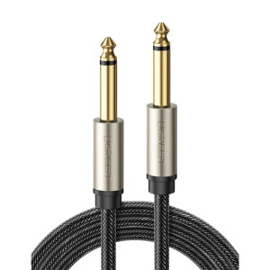 UGREEN 6.35mm Male to 6.35mm Male Stereo Auxiliary Aux Audio Cable - 2M - Gray - NZ DEPOT