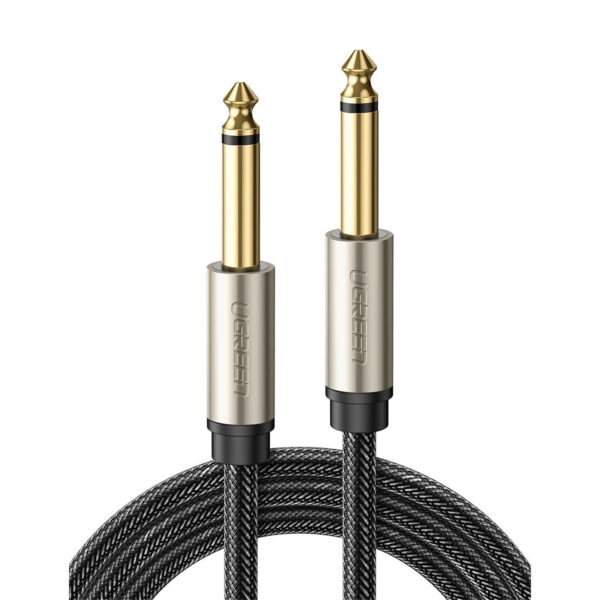 UGREEN 6.35mm Male to 6.35mm Male Stereo Auxiliary Aux Audio Cable 5m - Gray - NZ DEPOT