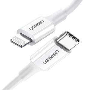 UGREEN UG 10493 Lightning To Type C 2.0 Male Cable White NZDEPOT - NZ DEPOT