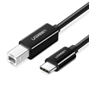 UGREEN UG-50446 USB-C to USB 2.0 Print Cable 2m (Black) - NZ DEPOT