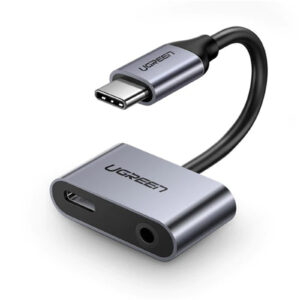 UGREEN UG-50596 USB-C To 3.5mm Audio + USB-C Female Adapter 0.5M - NZ DEPOT