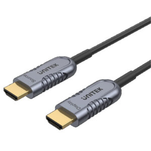 Unitek C11033DGY 50M Ultrapro HDMI2.1 Active Optical Cable - Color: Space Grey + Black - NZ DEPOT