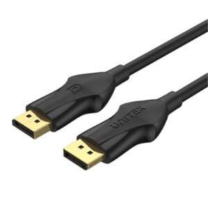 Unitek C1624BK 2M 2m DisplayPort V1.4 Cable Supports up to 8K 60Hz 4K 144Hz 1440p240Hz32.4Gbps Bandwidth Latched Connectors Flexible Cable Gold Plated Connectors. Black. NZDEPOT - NZ DEPOT