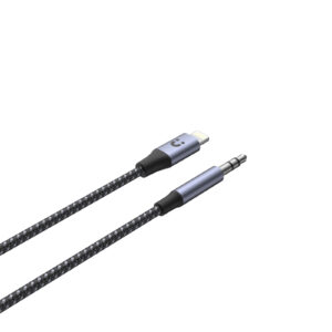 Lightning to 3.5mm Male Aux Cable. Support Hi-Fi Audio Space Grey - NZ DEPOT