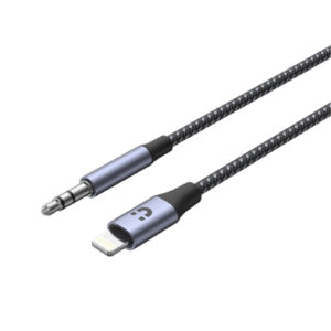 Unitek M1209A 1M Lightning to 3.5mm Male Aux Cable. Support Hi Fi Audio Space Grey NZDEPOT - NZ DEPOT