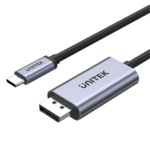 Unitek V1409A 2m 4K USB C to DisplayPort 1.2 Cable in Aluminium Housing. HDCP2.2 for 4K Netfli Amazon Prime Video More. Plug Play. Space Grey and Black Colour NZDEPOT - NZ DEPOT
