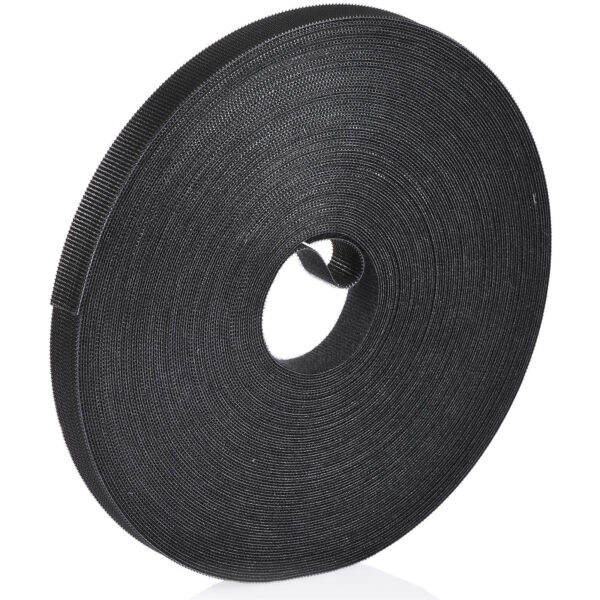 Velcro VEL58787 QWIK 12.5mm Continuous 22.8m Cable Roll. Custom Cut to Length. Self-engaging reusable & infinitely adjustable. Easy cable management Black colour - NZ DEPOT