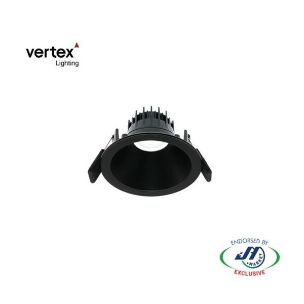 Vertex 10W Led Downlight 3000K 90Mm Anti Glare Black - Cs-Op-Au60106-Acbl-10W-3000K-Nz -  - Led Downlights - Lighting