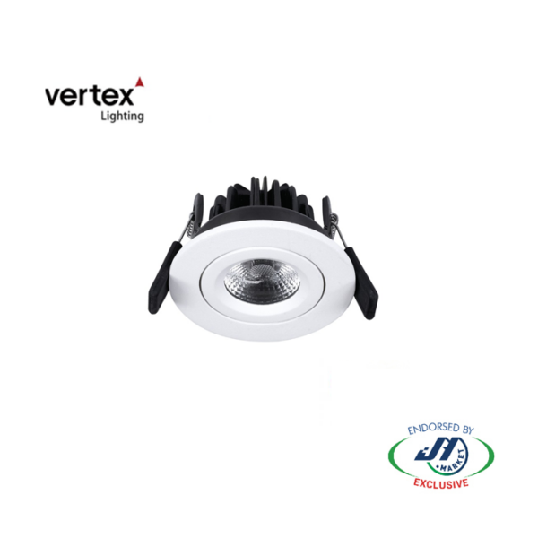 Vertex 8W Gimbal Downlight 5000K 82Mm White - Cs-Op-Ft6084-5000K-Nz -  - Led Downlights - Lighting