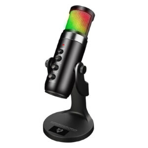 Vertux CRUSADER Cardioid Gaming Microphone With 5 Mode RGB LED Light. One Touch Mute USB C Input Adjustable Angle. Plug and Play Anti Vibration Damper Stand. 1.8 Cable Length NZDEPOT - NZ DEPOT