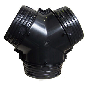 Y Branch 250/250/250 Plain plastic - ADEY25 - Duct Fittings - Y Branch Plastic insulated or plain