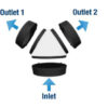 Y200/150/150 Insulated plastic Y-body only - YY1 - Duct Fittings - Y Branch Plastic insulated or plain
