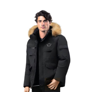 abbee Black 2XL Winter Fur Hooded Down Jacket Stylish Lightweight Quilted Warm Puffer Coat, Apparel & Footwear, Apparel, Coats & Jackets, , ,  - NZ DEPOT 1