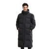 abbee Black Large Winter Hooded Overcoat Long Jacket Stylish Lightweight Quilted Warm Puffer Coat, Apparel & Footwear>Apparel>Coats & Jackets, , , , ,  - NZ DEPOT 1