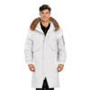 abbee White Large Winter Fur Hooded Thick Overcoat Jacket Stylish Lightweight Quilted Warm Puffer Coat, Apparel & Footwear, Apparel, Coats & Jackets, , ,  - NZ DEPOT 1