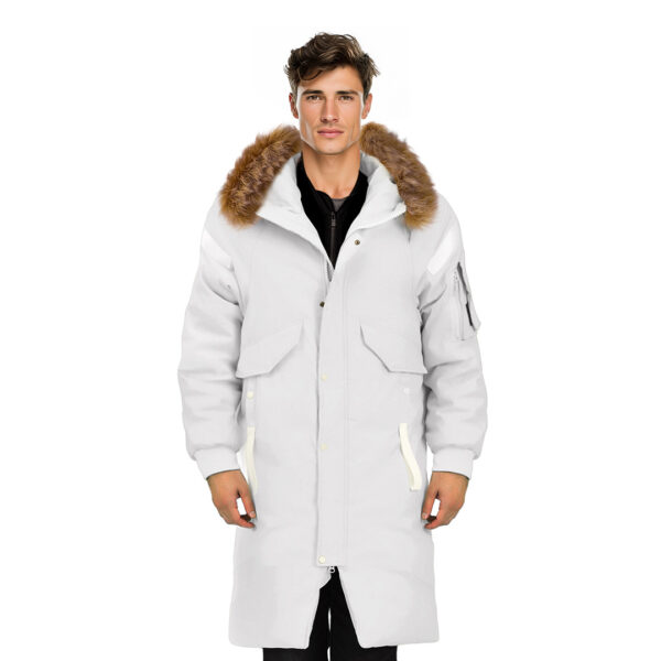 abbee White Large Winter Fur Hooded Thick Overcoat Jacket Stylish Lightweight Quilted Warm Puffer Coat, Apparel & Footwear, Apparel, Coats & Jackets, , ,  - NZ DEPOT 1