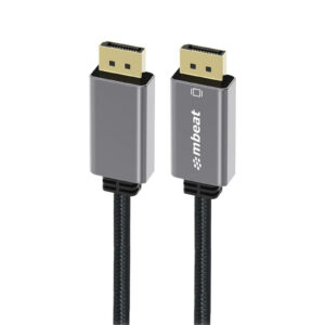 mbeat MB-XCB-DP18 Tough Link 1.8m DisplayPort Cable v1.4 - Space Grey - NZ DEPOT