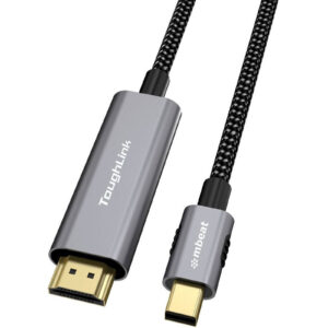 mbeat MB-XHDM-MDPM18 ToughLink 1.8m Braided Mini DisplayPort to HDMI Cable - NZ DEPOT