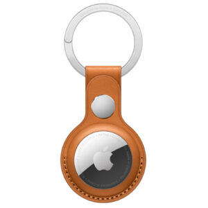Apple AirTag Leather Key Ring - Golden Brown - NZ DEPOT
