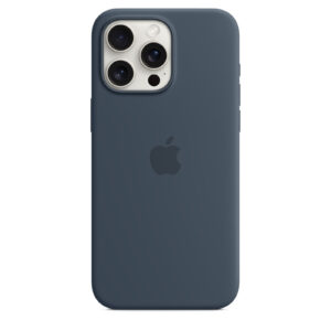 Apple iPhone 15 Pro Max Silicone Case with MagSafe Case Storm Blue Soft touch finish NZDEPOT - NZ DEPOT