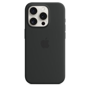 Apple iPhone 15 Pro Silicone Case with MagSafe Case - Black