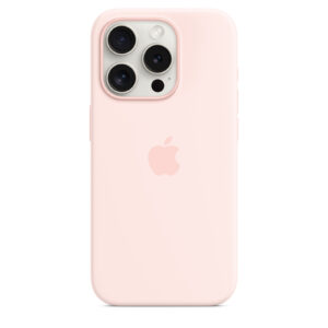 Apple iPhone 15 Pro Silicone Case with MagSafe Case Light Pink Soft touch finish NZDEPOT - NZ DEPOT