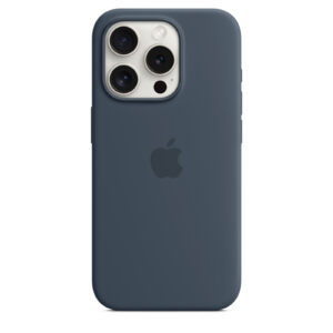Apple iPhone 15 Pro Silicone Case with MagSafe Case Storm Blue Soft touch finish NZDEPOT - NZ DEPOT