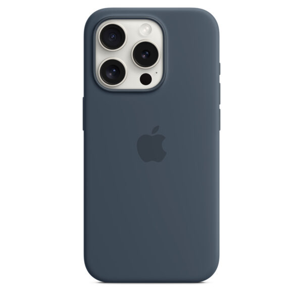Apple iPhone 15 Pro Silicone Case with MagSafe Case - Storm Blue