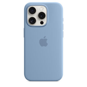 Apple iPhone 15 Pro Silicone Case with MagSafe Case Winter Blue Soft touch finish NZDEPOT - NZ DEPOT