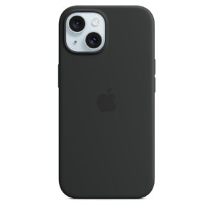 Apple iPhone 15 Silicone Case with MagSafe Case - Black