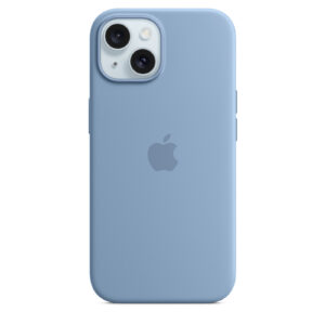 Apple iPhone 15 Silicone Case with MagSafe Case Winter Blue Soft touch finish NZDEPOT - NZ DEPOT