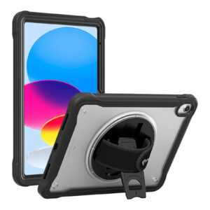Armor-X (HLN Series) 2 Layers Protective Rugged Tablet Case with Hand Strap and Kick-stand for iPad 10th Gen (10.9") - NZ DEPOT
