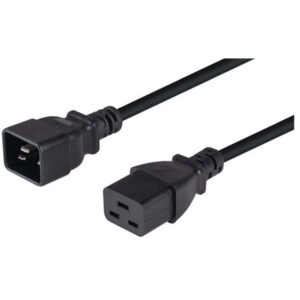 CM2CC500 16A C20 IEC plug to 16A C19 IEC socket on 5m 1.5mm2 Black lead - NZ DEPOT