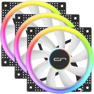 CRYORIG Crona X 1v3 A RGB 3 Pack PWM Fan ARGB 120x25.4mm PWM fan White Frame 1 controller 3 fan4001700 rpm. NZDEPOT - NZ DEPOT