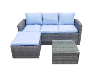 Ds Rio 3Pc Outdoor Sofa Set Blue Pr10092 Outdoor Furniture Nz Depot - Nz Depot