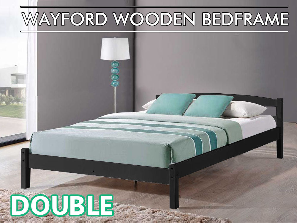 DS Wayford Wooden Bed Double Black 195.00 🤩