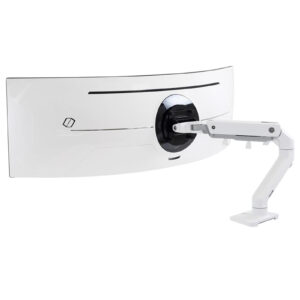 Ergotron 45-647-216 HX Desk Monitor Arm with HD Pivot White for Immersive 1000R Curved Screens like the Samsung Odyssey G9 Gaming Monitor. - NZ DEPOT