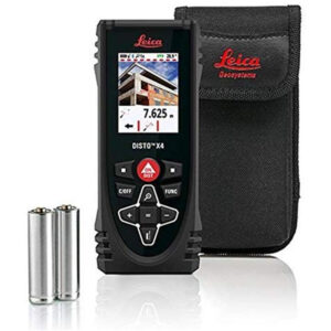 Leica DISTO X4 150m Laser Measure with Zip zip - 2 oz reel 36" retractable badge retainer w/clip & caribin 4x zoom IP 65 and drop tested to 2m - NZ DEPOT