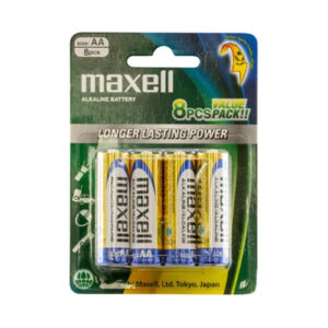 Maxell ALKALINE BATTERY AA 8 PACK BLISTER - NZ DEPOT