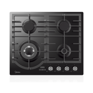 Midea 60cm Gas Cooktop Black Tempered Glass With Timer 60GH096 - 60GH096 - NZ DEPOT