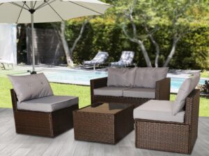 Modular Garden Sofa Set Pr8955 Outdoor Furniture Nz Depot - Nz Depot