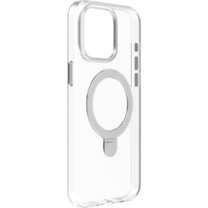 Momax iPhone 15 Pro Max 6.7 Magnetic Flip Stand Case Clear Transparent MagSafe compatible Built in Flip Stand NZDEPOT - NZ DEPOT