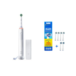 Oral-B Electric Toothbrush Value Pack Include Pro 3000 Toothbrush & 6pcs Refill Head - Visible Gum Pressure Control