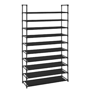 SOGA 10 Tier Shoe Storage Shelf Space-Saving Caddy Rack Organiser with Handle, Furniture, Storage & Shelving, Shoe Storage, , ,  - NZ DEPOT 1