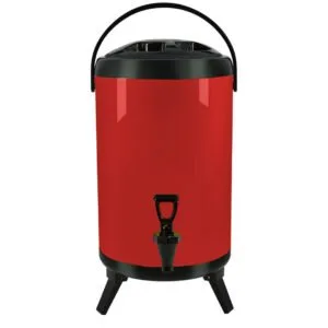 Buy SOGA 10L Stainless Steel Insulated Milk Tea Barrel Hot and Cold Beverage Dispenser Container with Faucet Red Online - Home & Living/Kitchen & Dining/Barware/Spirit Dispensers - 1 - NZ Depot Free Shipping