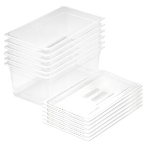 SOGA 200mm Clear Gastronorm GN Pan 1/1 Food Tray Storage Bundle of 6 with Lid, Home & Living, Kitchen & Dining, Bakeware, Baking Trays, ,  - NZ DEPOT 1