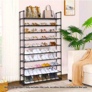 SOGA 2X 10 Tier Shoe Storage Shelf Space-Saving Caddy Rack Organiser with Handle, Furniture, Storage & Shelving, Shoe Storage, , ,  - NZ DEPOT 2