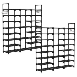 SOGA 2X 21-Shelf Tier Shoe Storage Shelf Space-Saving Caddy Rack Organiser with Handle, Furniture, Storage & Shelving, Shoe Storage, , ,  - NZ DEPOT 1